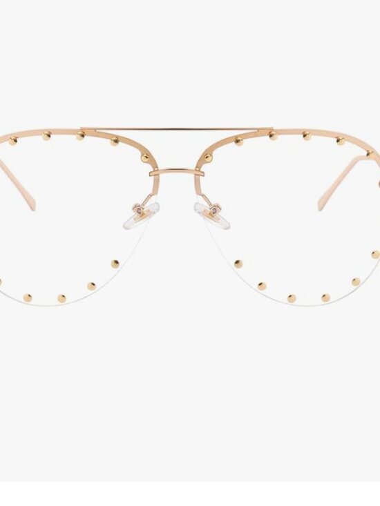 Gold Frames Clear Lens Sunglasses